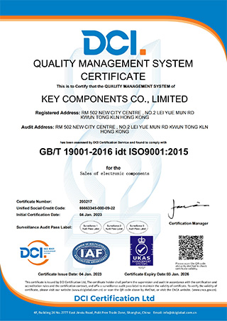 Quality Management System Certificate